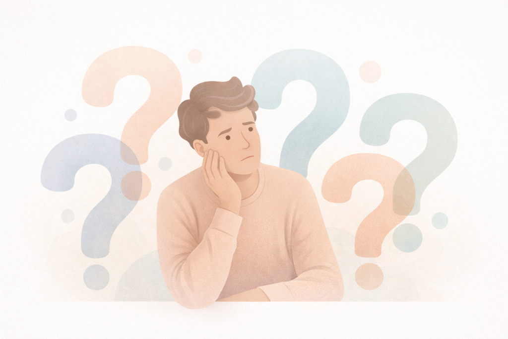 ilustración conceptual sobre dudas y creencias erróneas en salud dental