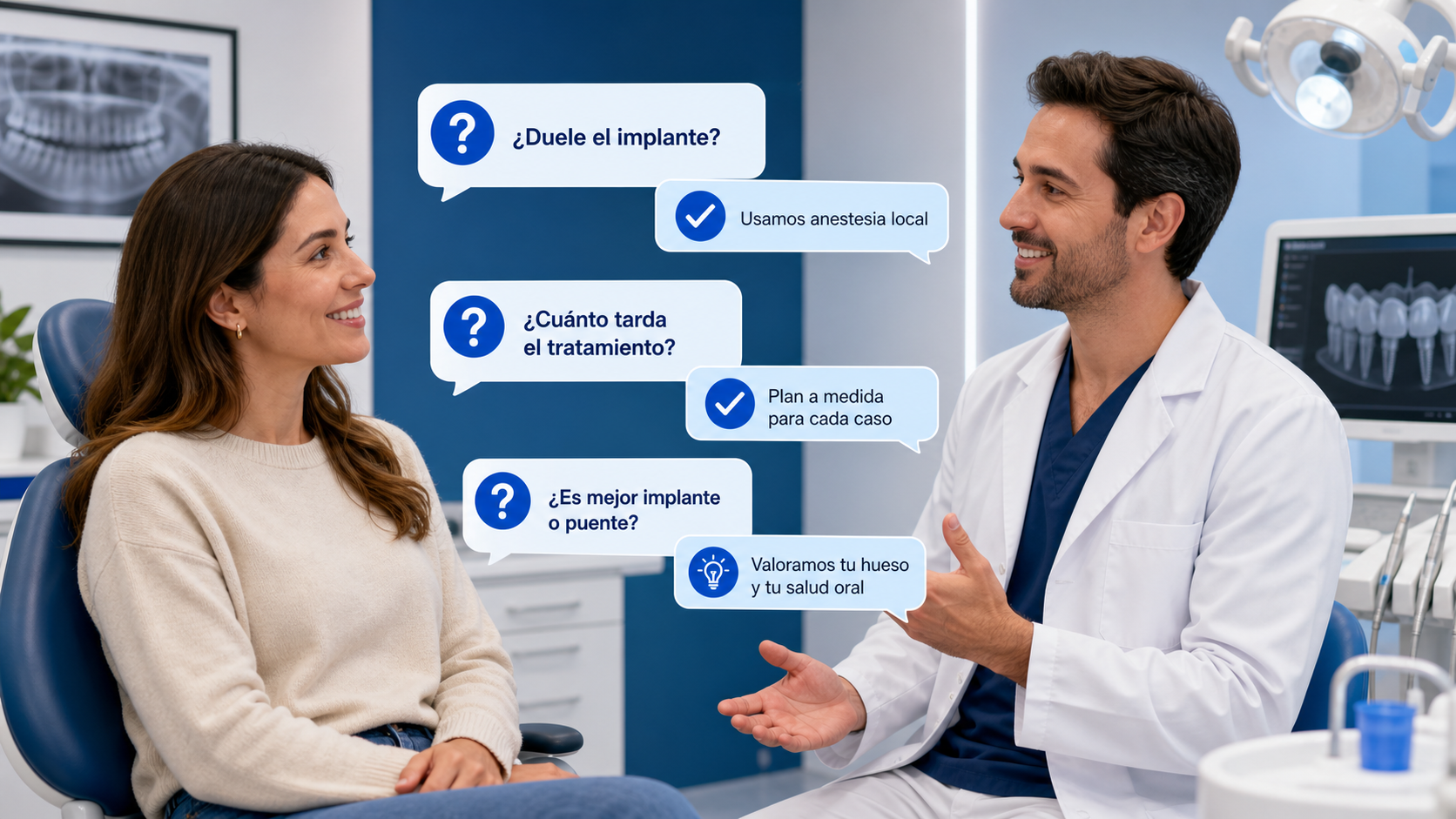 Equipo de Diandro Dental en la clínica de Navalcarnero